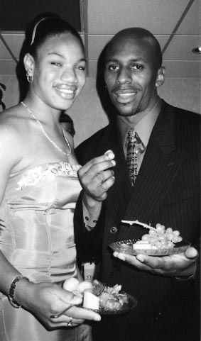 Couple enjoying food, Norfolk 2000 TAG TEAM Convention