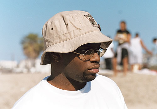 Kevin watching the event, Los Angeles, California TAG TEAM Beach Party