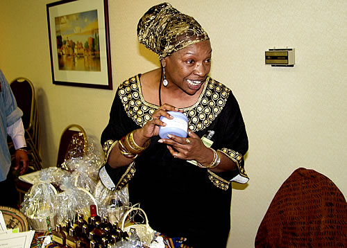 Vendor selling shea butter, Los Angeles, California Black Business Seminar